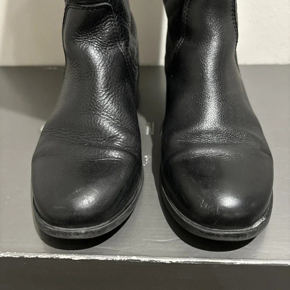 La Canadienne Sarit Black Leather Waterproof Women Knee High Boots US 7M 5446002